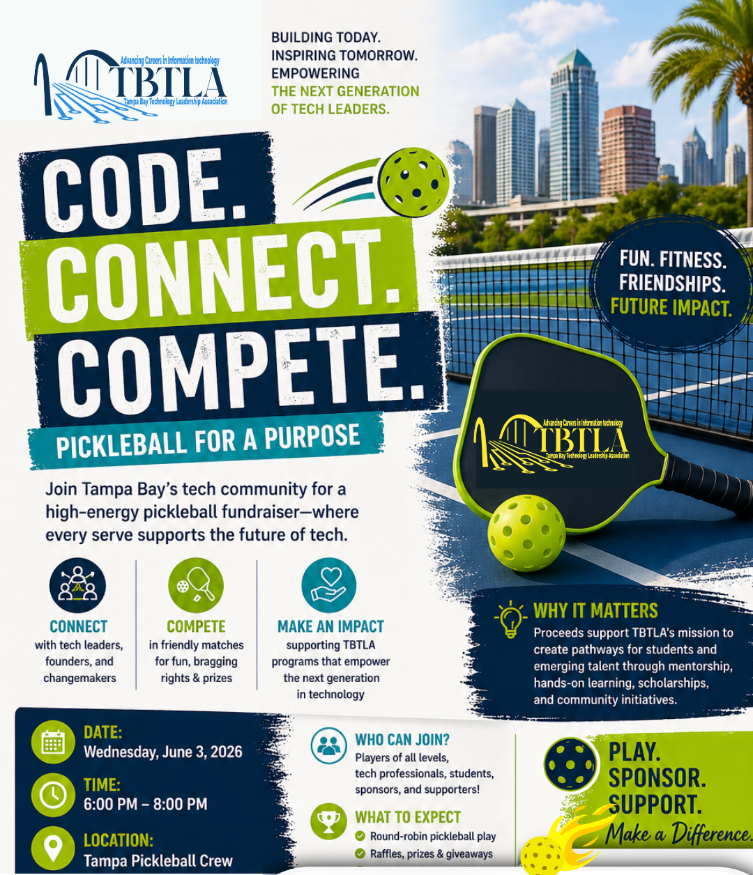 Pickleball Event Flyer